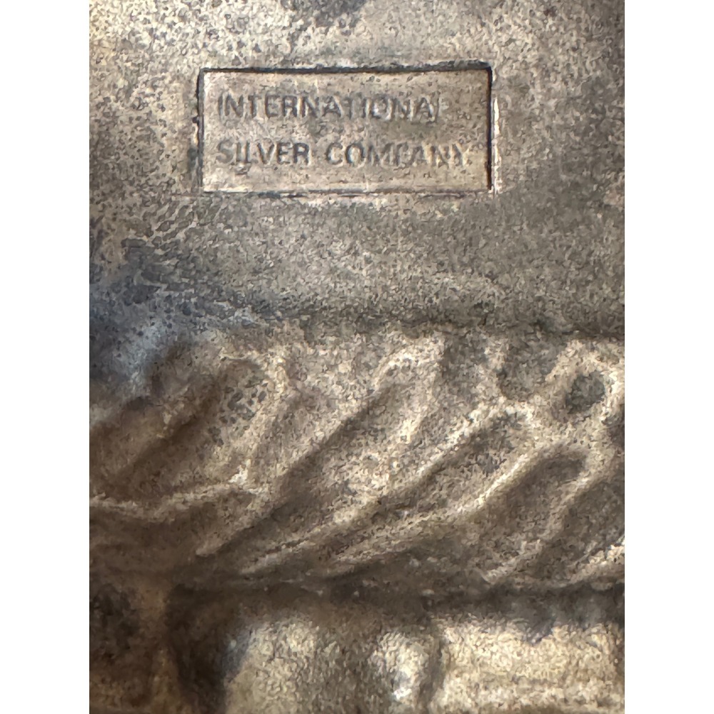 International Silver Company Vintage Santa Claus Face Metal Wall Plaque Tray - Picture 3 of 3